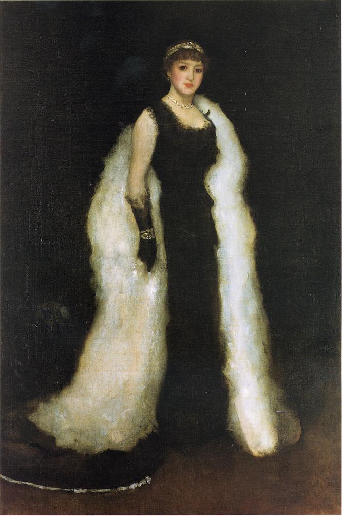 Arrangement in Black, No.5: Lady Meux, vintage artwork by James Abbott McNeill Whistler, 12x8" (A4) Poster