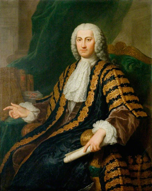 Henry Bilson Legge, Chancellor of the Exchequer, vintage artwork by William Hoare, 12x8" (A4) Poster