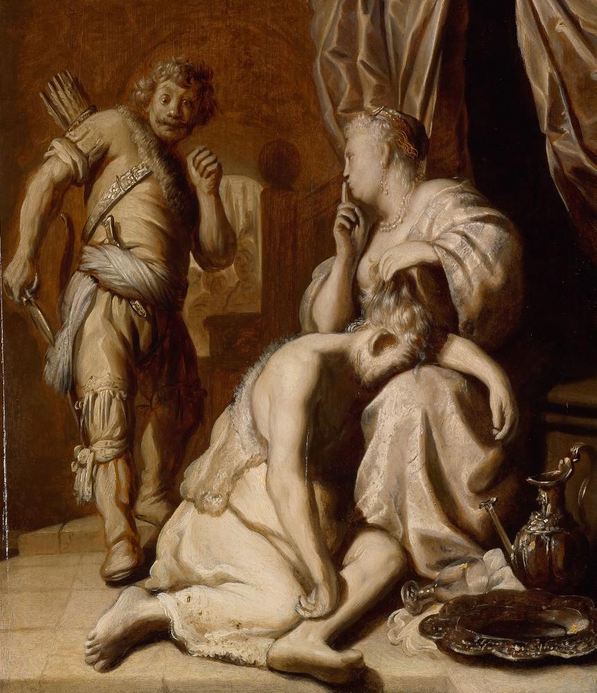 Samson and Delilah (Simson en Delila), vintage artwork by Jan Lievens, 12x8" (A4) Poster
