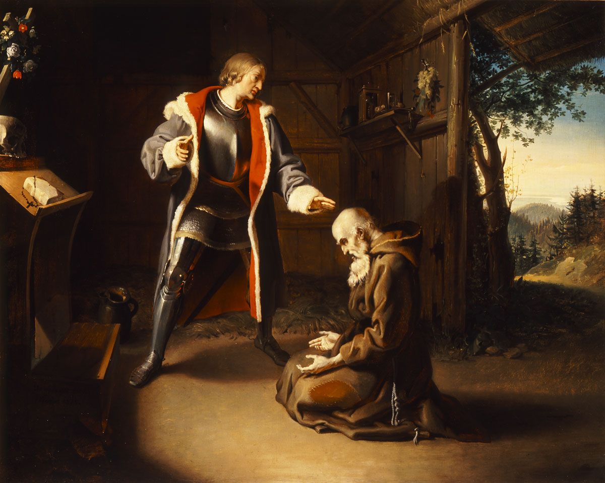 The Hermit of Lilienthal, vintage artwork by Josef Franz Danhauser, A3 (16x12") Poster Print