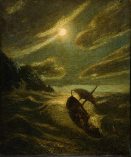 Sea Tragedy, vintage artwork by Albert Pinkham Ryder, 12x8" (A4) Poster