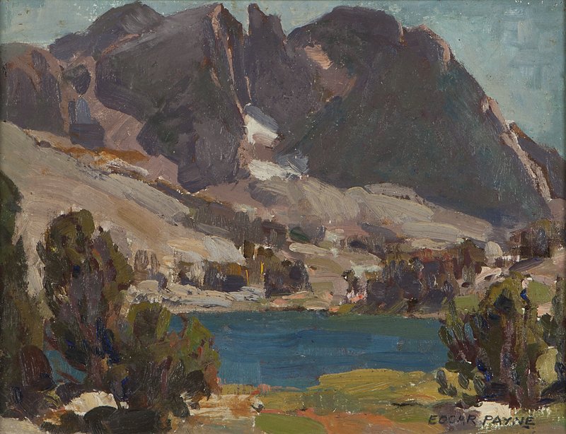 Lake in a Sierra Landscape, vintage artwork by Edgar Alwyn Payne, 12x8" (A4) Poster