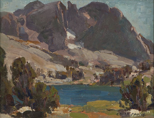 Lake in a Sierra Landscape, vintage artwork by Edgar Alwyn Payne, 12x8" (A4) Poster