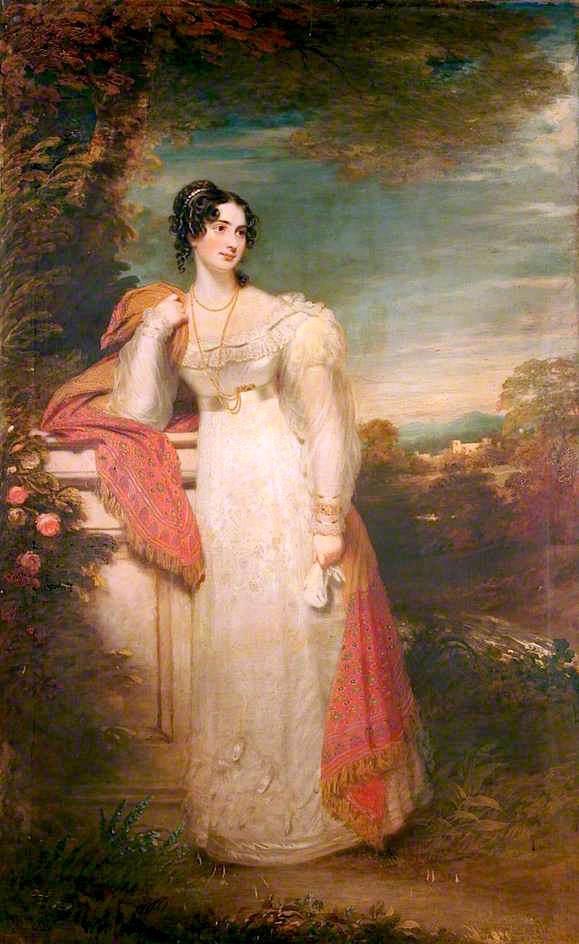 Elizabeth, Lady Buxton, nee Cholmeley, vintage artwork by Sir William Beechey, 12x8" (A4) Poster