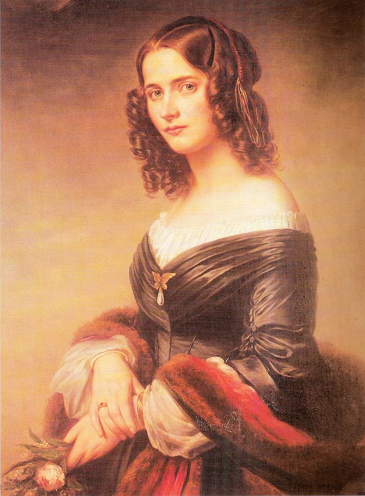 Cecile Mendelssohn Bartholdy, vintage artwork by Eduard Magnus, A3 (16x12") Poster Print