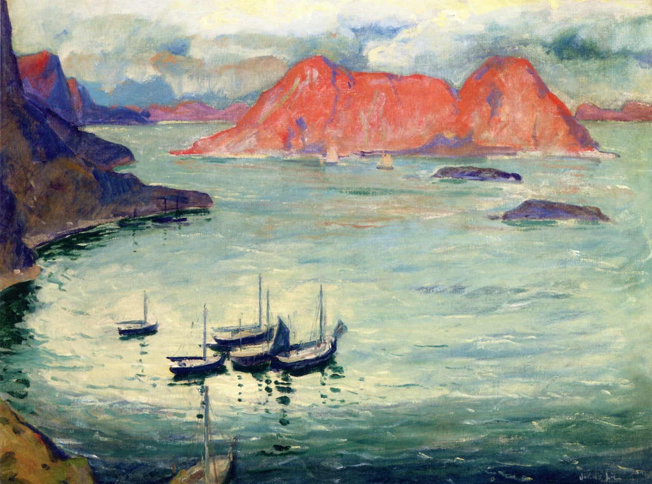 Midnight, Lofoten Islands, Norway by Jonas Lie,16x12(A3) Poster