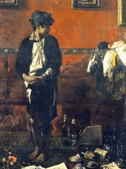 The Street Urchin by Antonio Mancini,A3(16x12")Poster