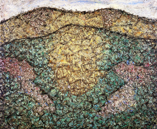 Twin Mounains, vintage artwork by Arnold Friedman, 12x8" (A4) Poster