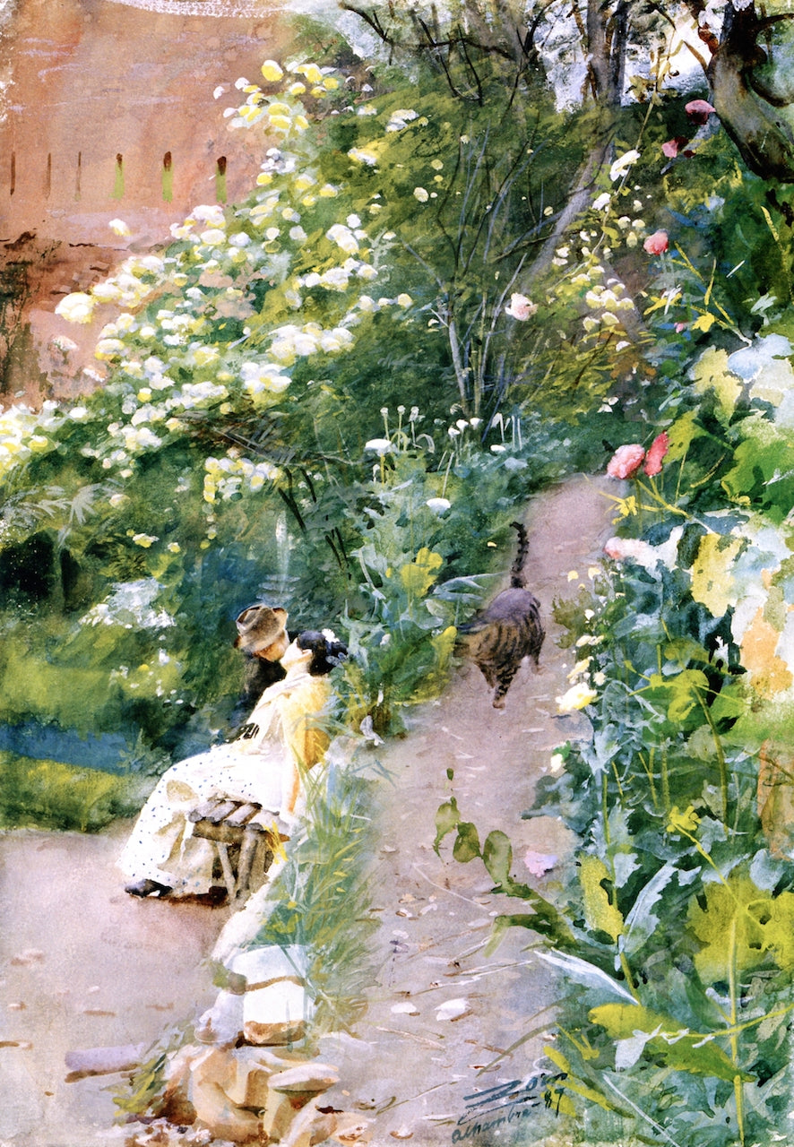 In Alhambra Park by Anders Zorn,A3(16x12")Poster