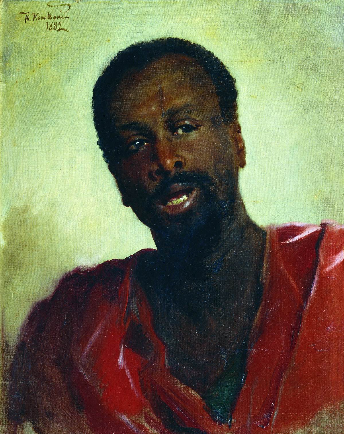 African Man, vintage artwork by Konstantin Yegorovich Makovsky, 12x8" (A4) Poster