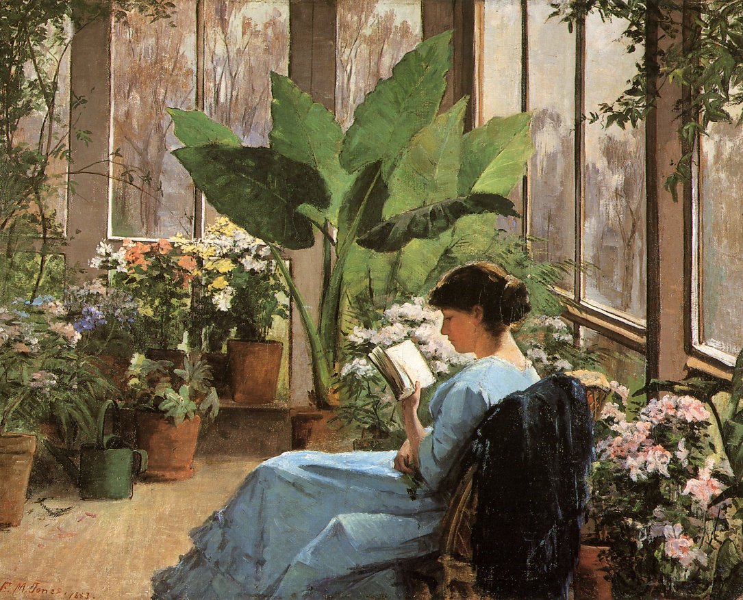 In the Conservatory by Frances Maria Jones Bannerman,A3(16x12")Poster