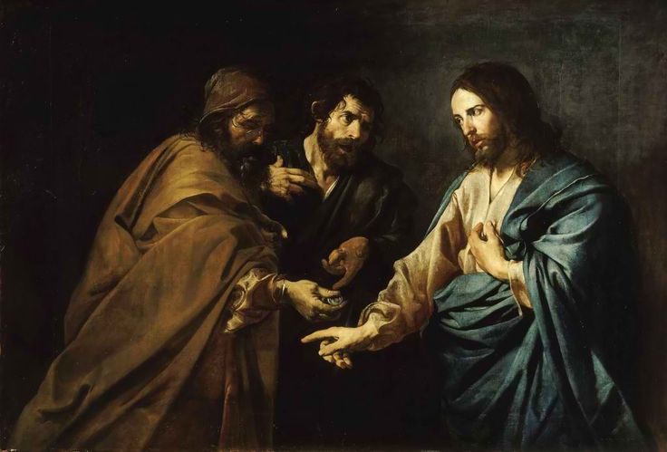 The Tribute to Caesar, vintage artwork by Valentin de Boulogne, 12x8" (A4) Poster