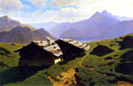 Chalets at Rigi, vintage artwork by Alexandre Calame, A3 (16x12") Poster Print