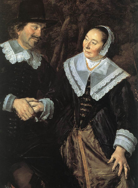 Family Group in a Landscape (detail), vintage artwork by Frans Hals, 12x8" (A4) Poster