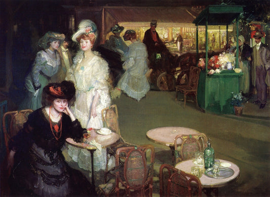 Cafe de niut, vintage artwork by Richard Edward Miller, 12x8" (A4) Poster