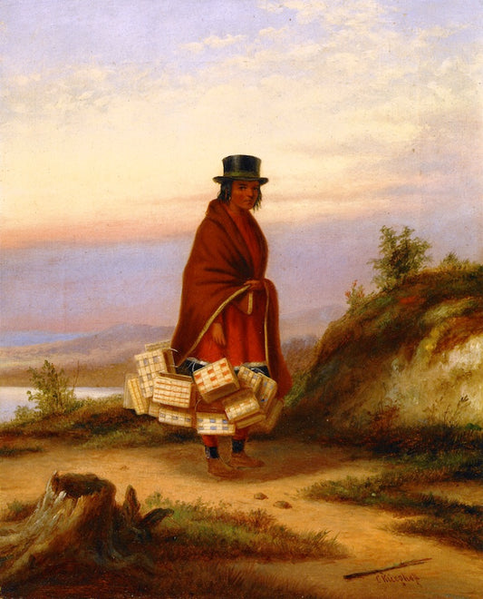 A Caughnawage Woman, vintage artwork by Cornelius Krieghoff, A3 (16x12") Poster Print
