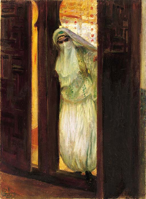 Veiled Beauty by Georges Antoine Rochegrosse,A3(16x12")Poster