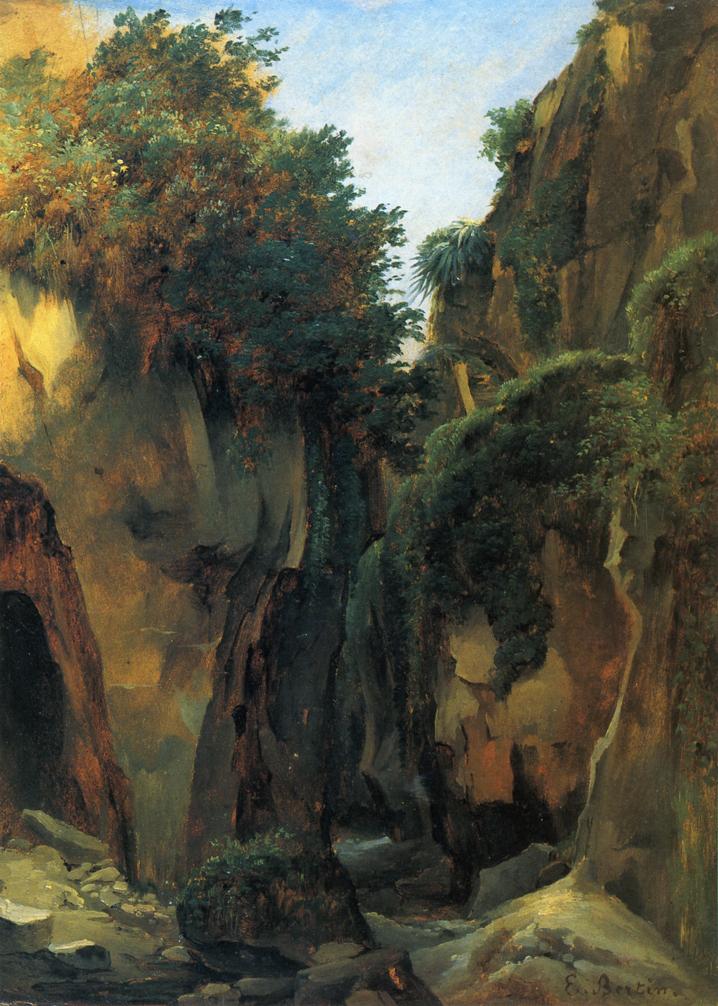 Ravine at Sorrento, vintage artwork by Edouard Bertin, A3 (16x12") Poster Print