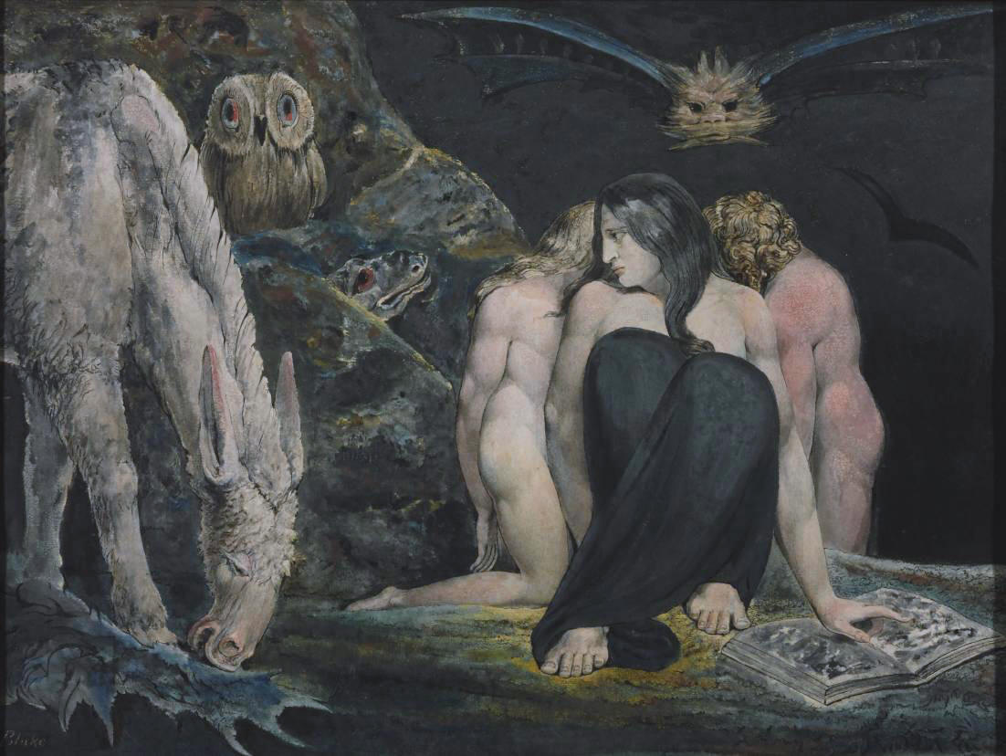 The Night of Enitharmon’s Joy (formerly called ‘Hecate’), vintage artwork by William Blake, 12x8" (A4) Poster