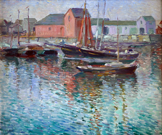 Harbor Scene, Rockport by Charles Salis Kaelin,A3(16x12")Poster