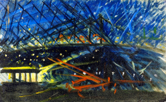 Night View of Brooklyn Bridge by Joseph Stella,16x12(A3) Poster