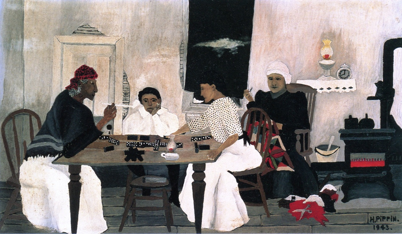 Domino Players by Horace Pippin,16x12(A3) Poster