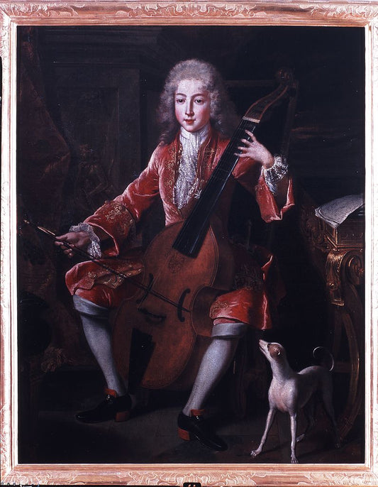 Emanuel-Francois-Joseph Comte de Bavière, vintage artwork by Louis de Silvestre, 12x8" (A4) Poster