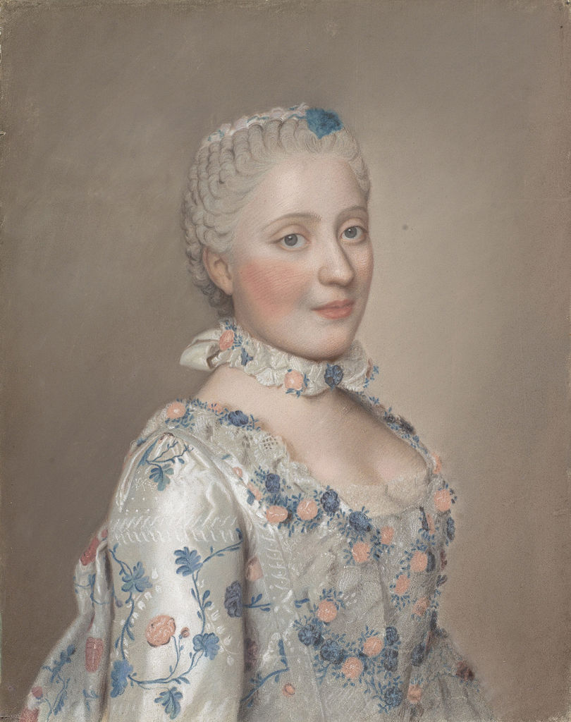 Portrait of Marie-Josèphe of Saxony, Dauphine of France, vintage artwork by Jean-Étienne Liotard, 12x8" (A4) Poster