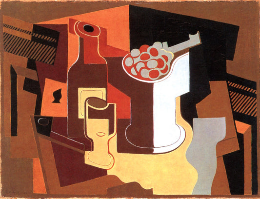Bottle and Fruit Dish by Juan Gris,16x12(A3) Poster