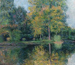 The Garden Pond at Giverny, vintage artwork by Blanche Hoschede-Monet, 12x8" (A4) Poster