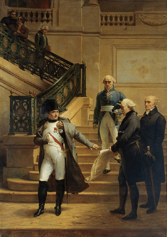 Napoleon Visiting the Tribunat, vintage artwork by Merry-Joseph Blondel, 12x8" (A4) Poster