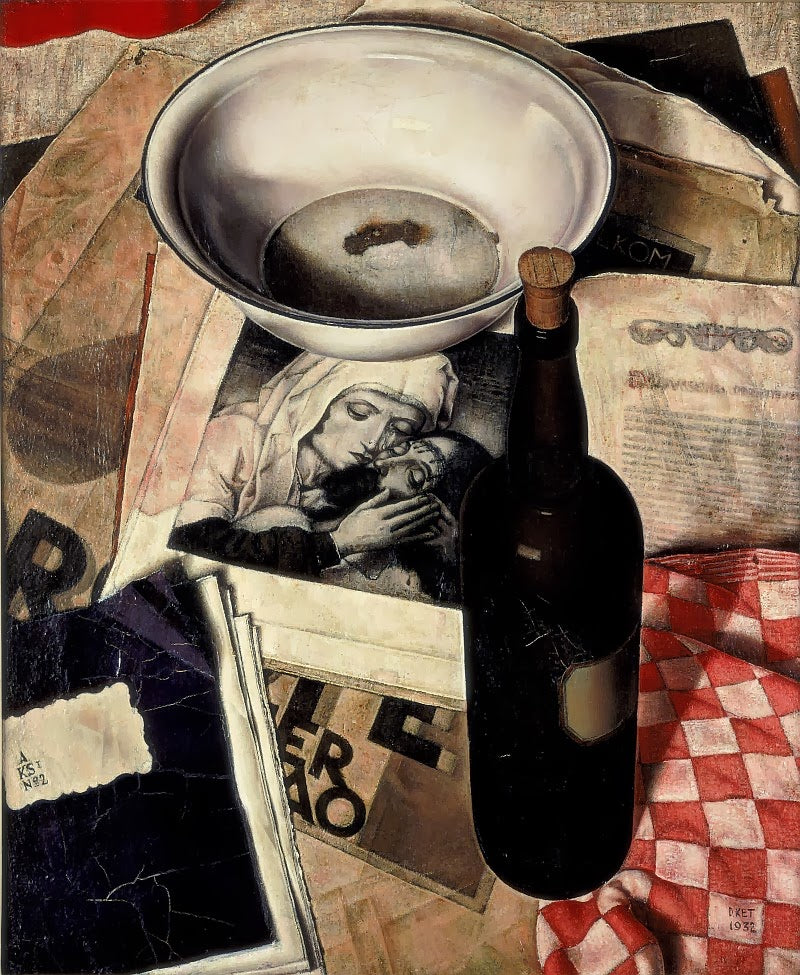 Still Life with Pieta, vintage artwork by Dick Ket, 12x8" (A4) Poster