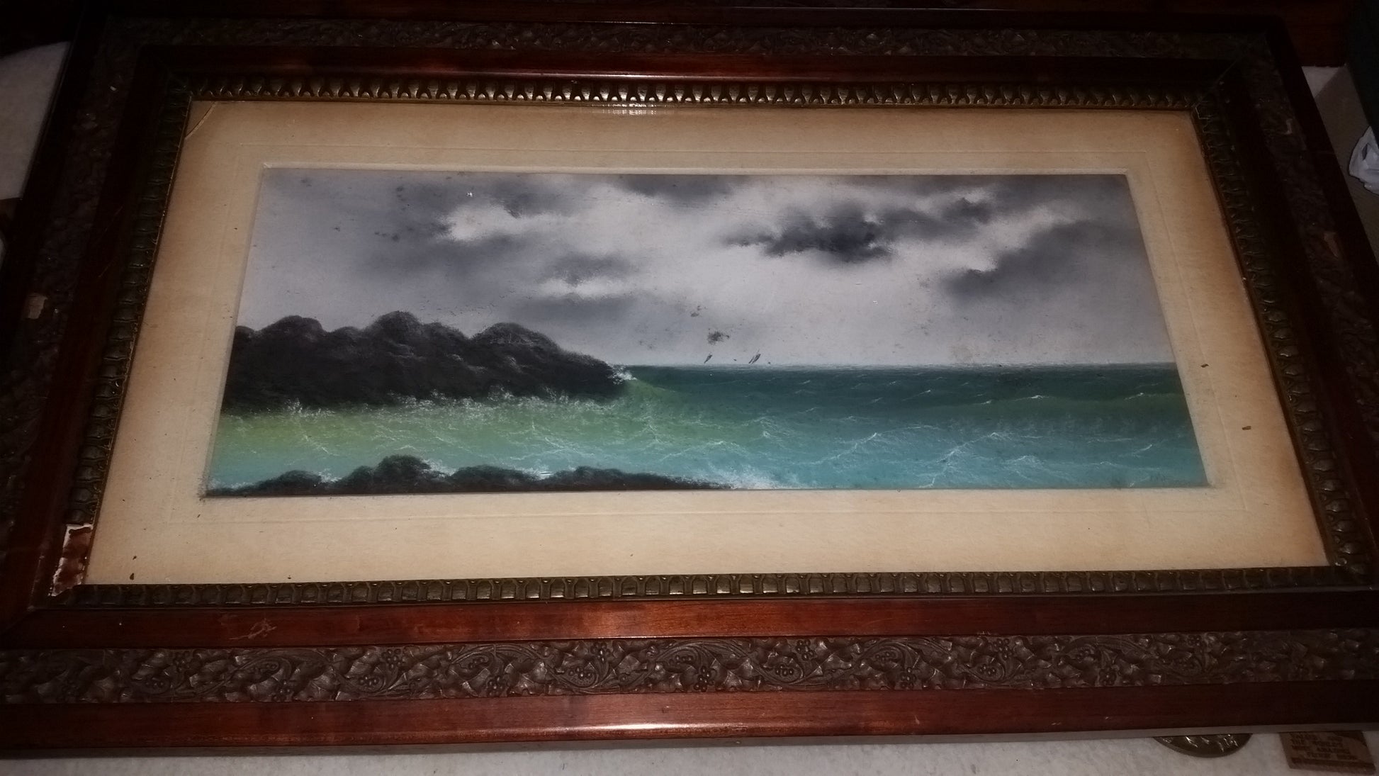Seascape at Dawn, vintage artwork by Catherine Maude Nichols, 12x8" (A4) Poster