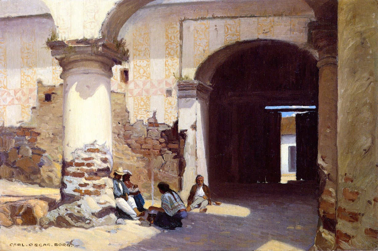 Open Door at the Governor's Palace by Carl Oscar Borg,16x12(A3) Poster