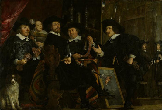 The Governors of the Archers' Civic Guard, vintage artwork by Bartholomeus van der Helst, 12x8" (A4) Poster