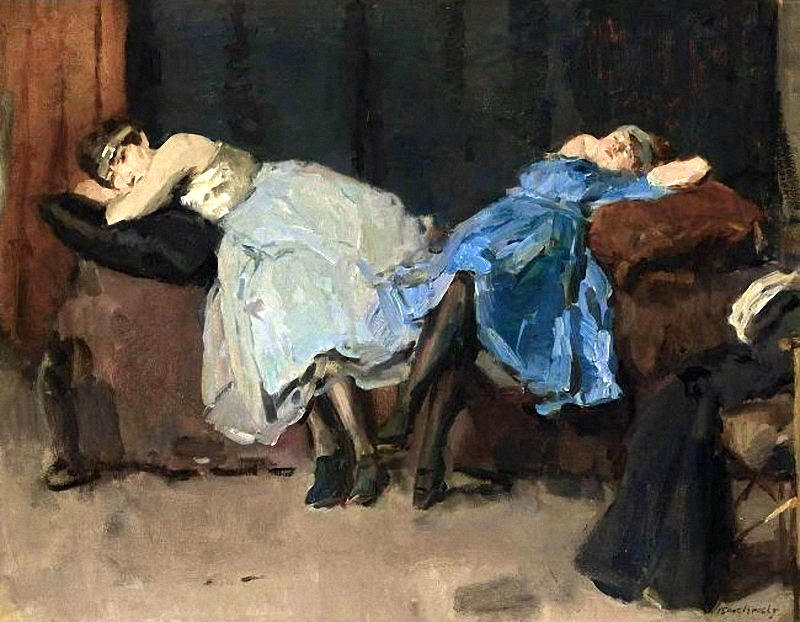 After the Dance, vintage artwork by Isaac Israels, 12x8" (A4) Poster