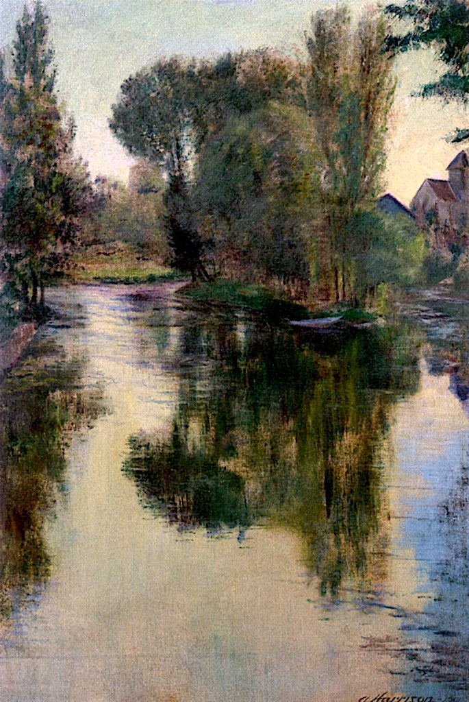 On the River Loing by Alexander Harrison,A3(16x12")Poster