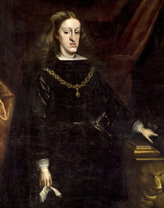 King Carlos II of Spain (1661-1700), vintage artwork by Juan Carreño de Miranda, 12x8" (A4) Poster