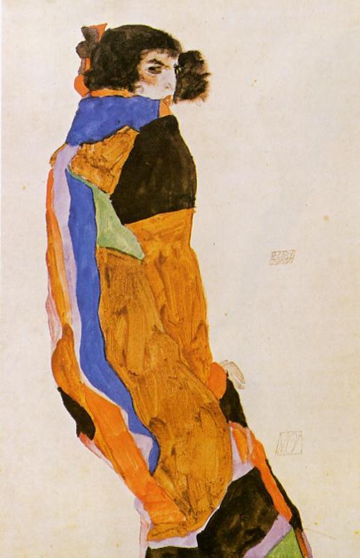 The Dancer Moa, vintage artwork by Egon Schiele, 12x8