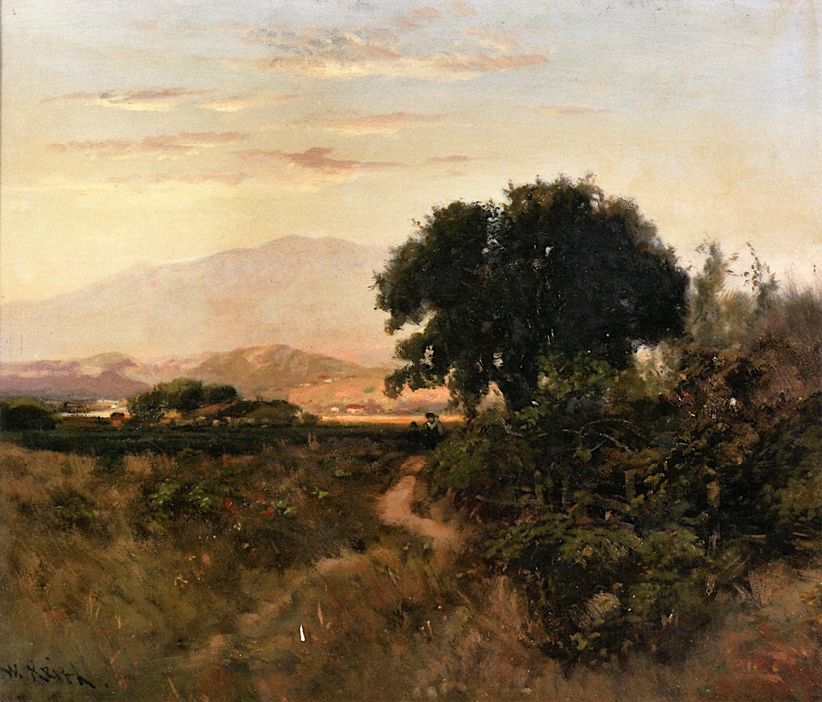 Dawn in the Desert Southwest, vintage artwork by William Keith, 12x8" (A4) Poster