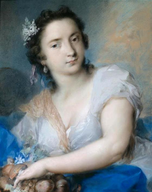 The Four Elements, Earth, vintage artwork by Rosalba Carriera, 12x8" (A4) Poster