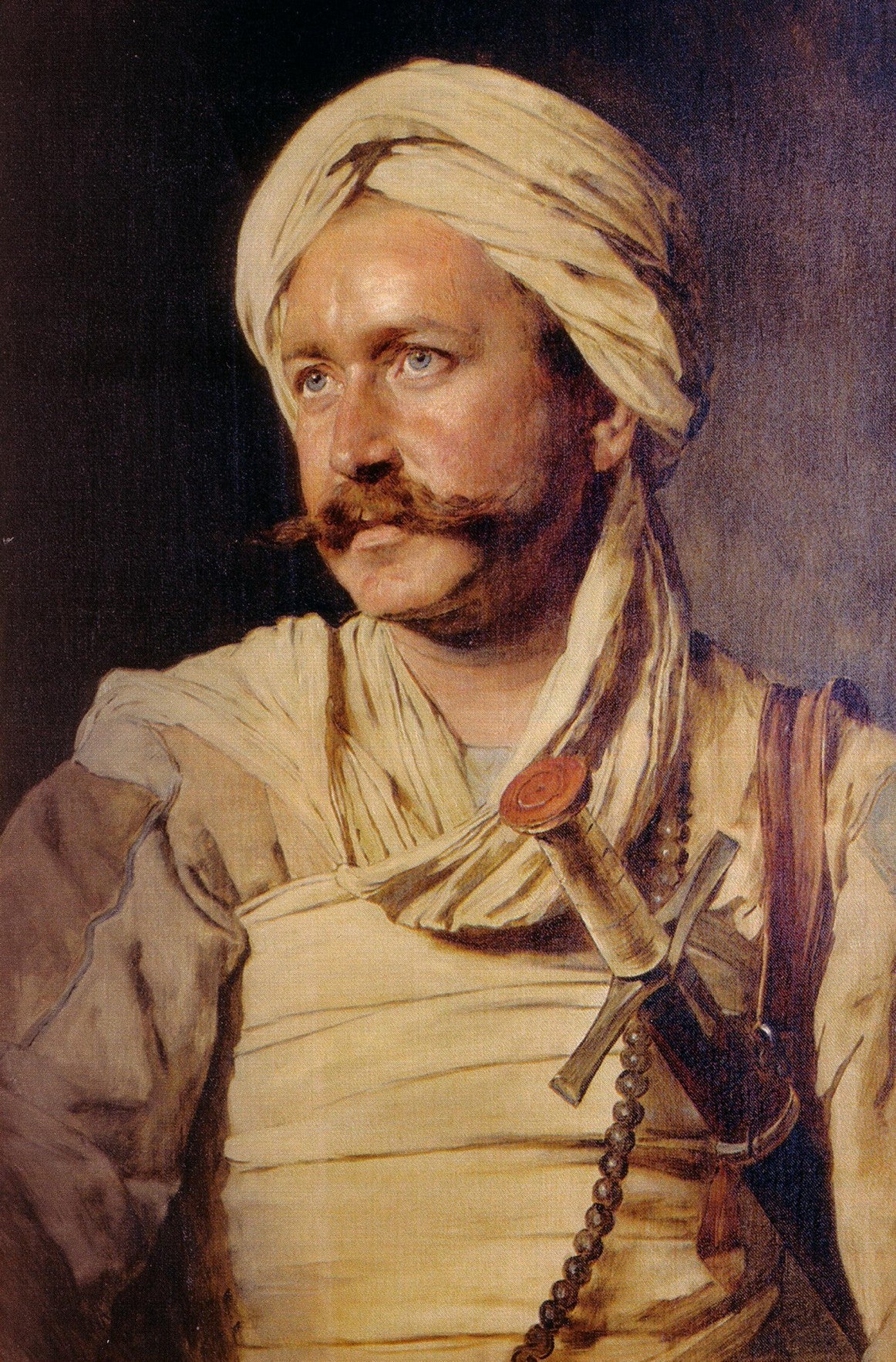 Rudolf von Slatin Pasha, vintage artwork by Heinrich von Angeli, 12x8" (A4) Poster