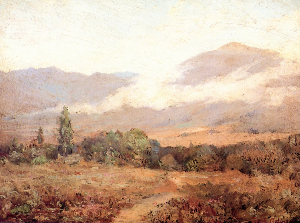 Early Morning, Bear Mountain, Valley of the Sespe, vintage artwork by Frank Coburn, 12x8" (A4) Poster