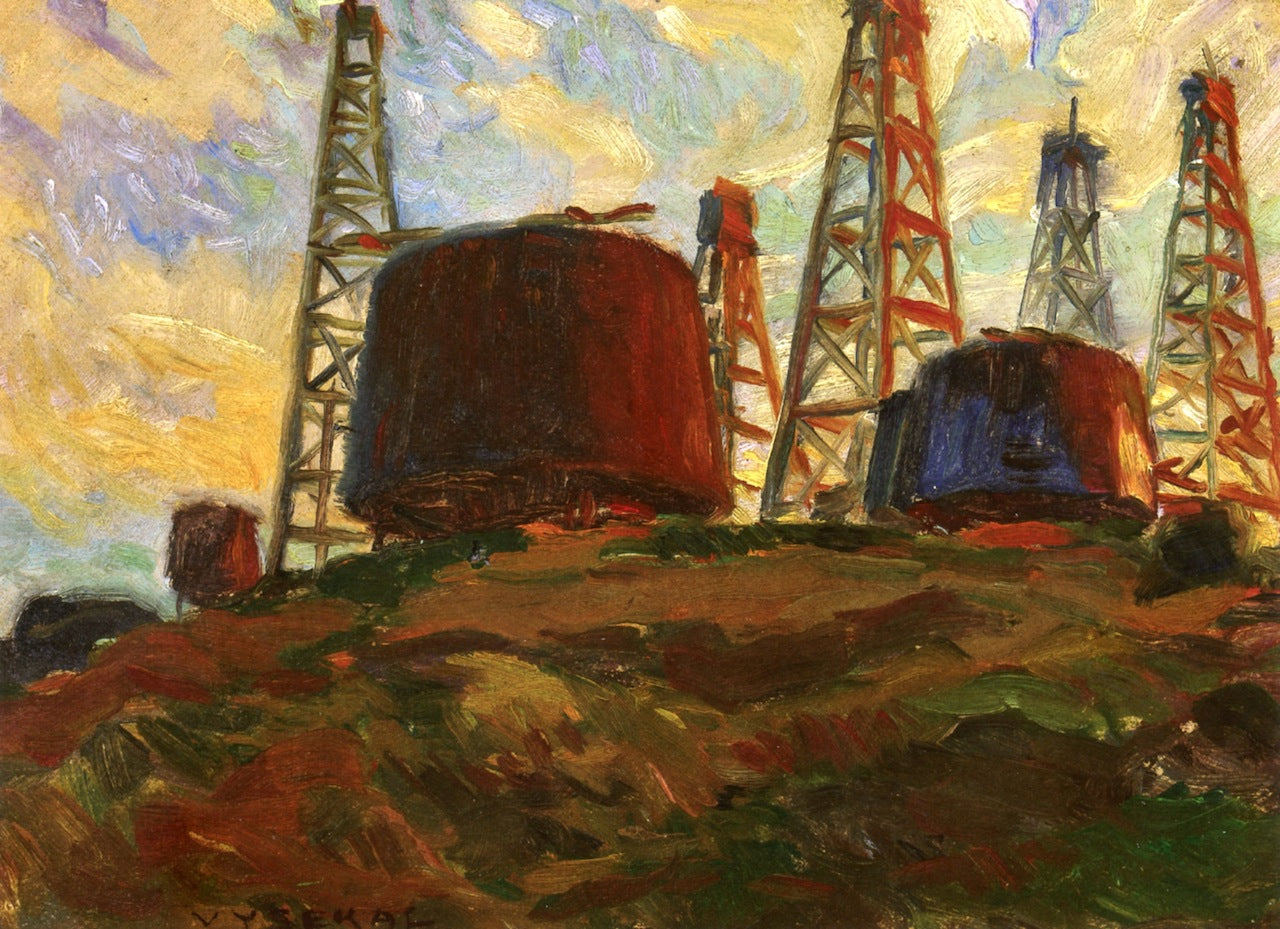 Late Afternoon Mood, No. 3, vintage artwork by Edouard Vysekal, 12x8" (A4) Poster