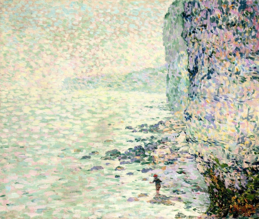 Boy beneath the Cliffs of Etretat, vintage artwork by Claude-Emil Schuffenecker, 12x8" (A4) Poster