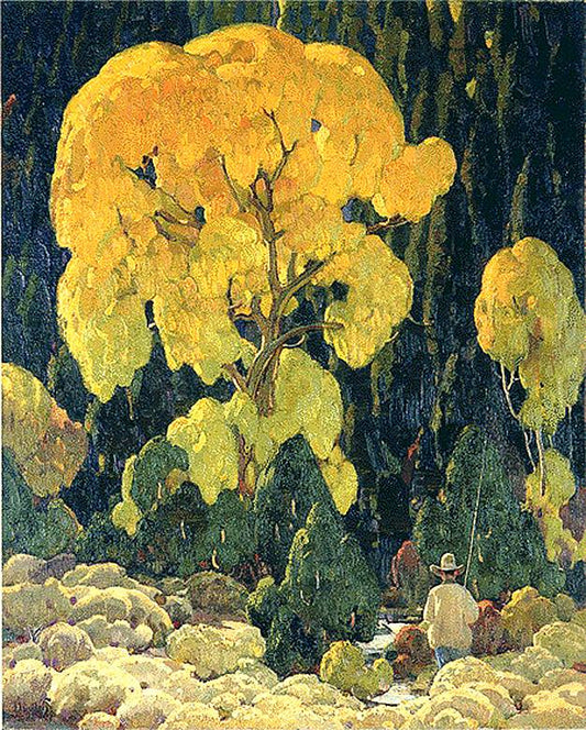 October Gold, vintage artwork by William Herbert Dunton, 12x8" (A4) Poster