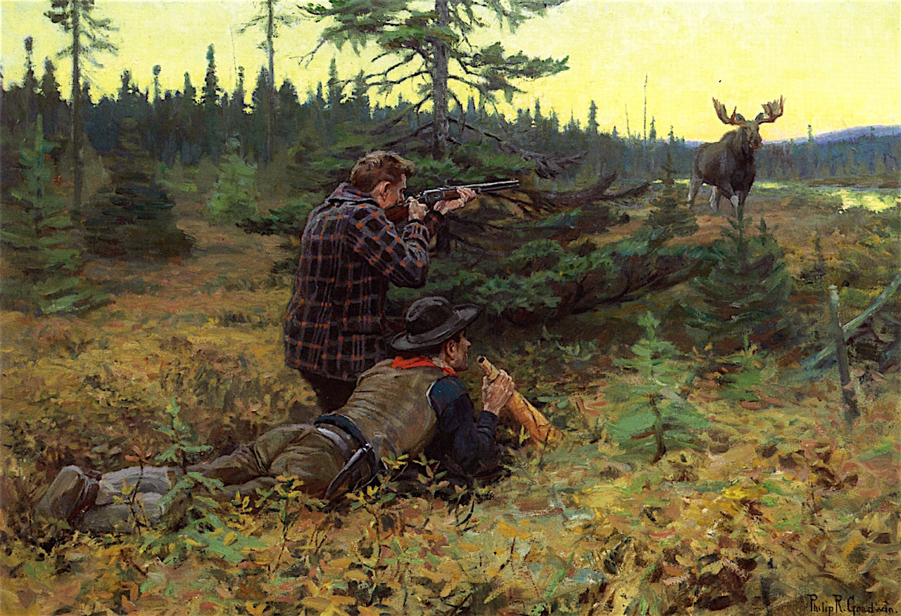 The Northwood King - Calling the Moose by Philip R. Goodwin,16x12(A3) Poster