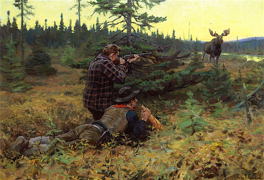 The Northwood King - Calling the Moose by Philip R. Goodwin,16x12(A3) Poster