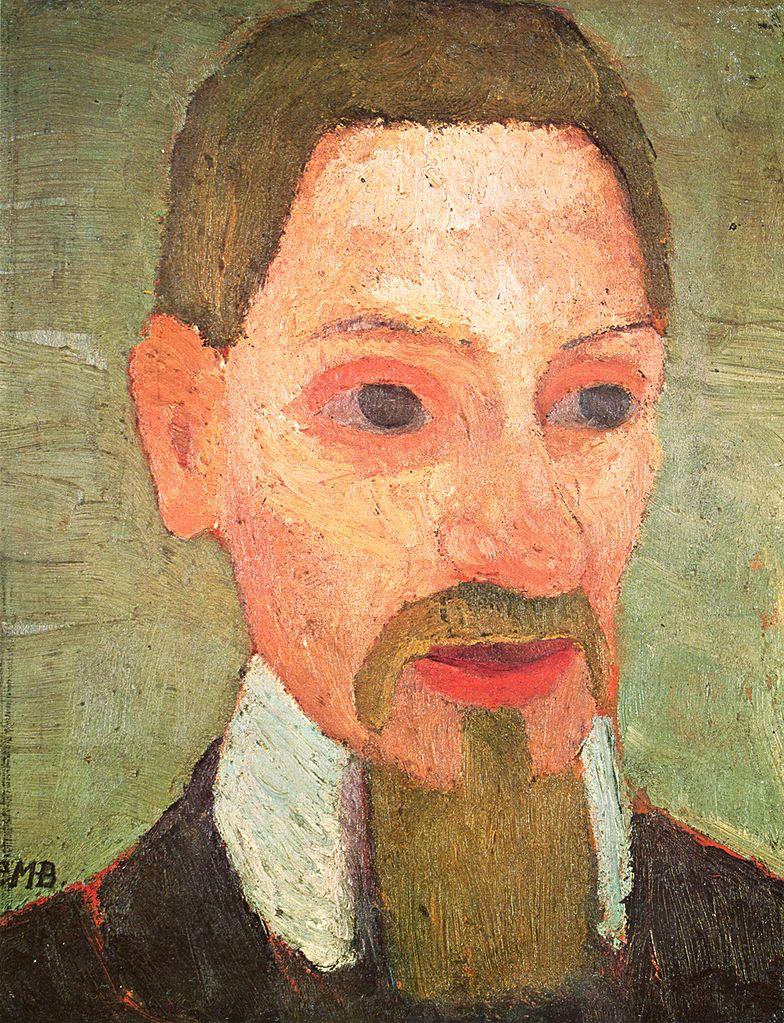 Rainer Maria Rilke, vintage artwork by Paula Modersohn-Becker, 12x8" (A4) Poster