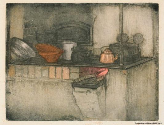 Old Stove, vintage artwork by Eero Järnefelt, 12x8" (A4) Poster